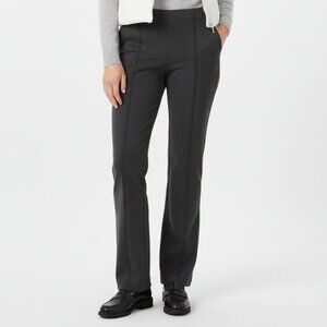 Banana Republic Gray Flair Wide Leg Ponte Knit Pants NEW L